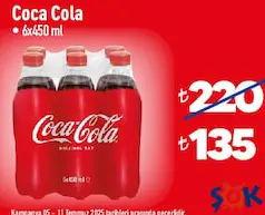 COCA-COLA KOLA 6X450 ML fiyat ve kampanya bilgisi